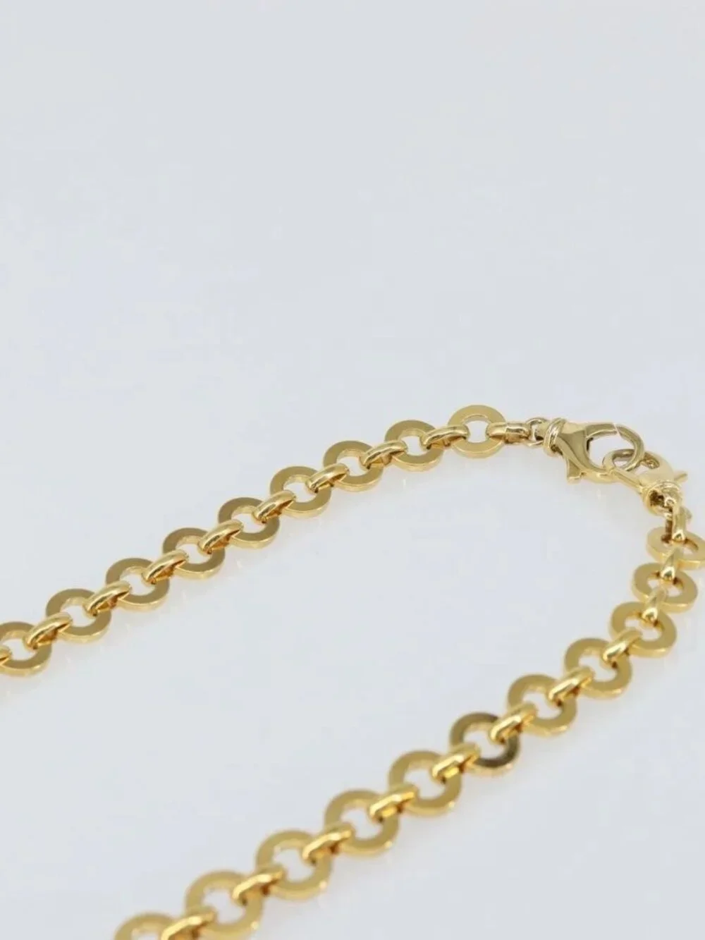 Salvatore Ferragamo Gancini Chain Shoulder Pouch Suede Gray Gold Auth 163100V